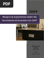 Mergers & Acquisitions Under The Investments & Securities Act 2007