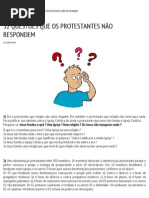 32 QUESTÕES QUE OS PROTESTANTES NÃO RESPONDEM