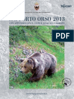 Rapporto Orso 2013 Provincia di Trento