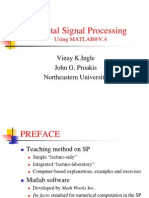 Digital Signal Processing: Vinay K.Ingle John G. Proakis Northeastern University