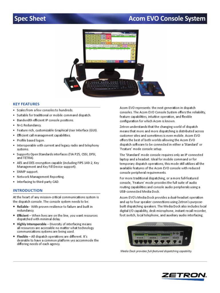Acom EVO IP Console SAystem | PDF | Telephone | Command Line Interface