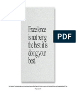 Excellence Is Not