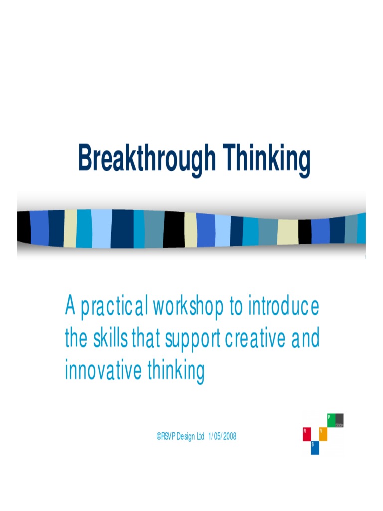 Breakthrough Thinking Sample Pdf Science Technology General
