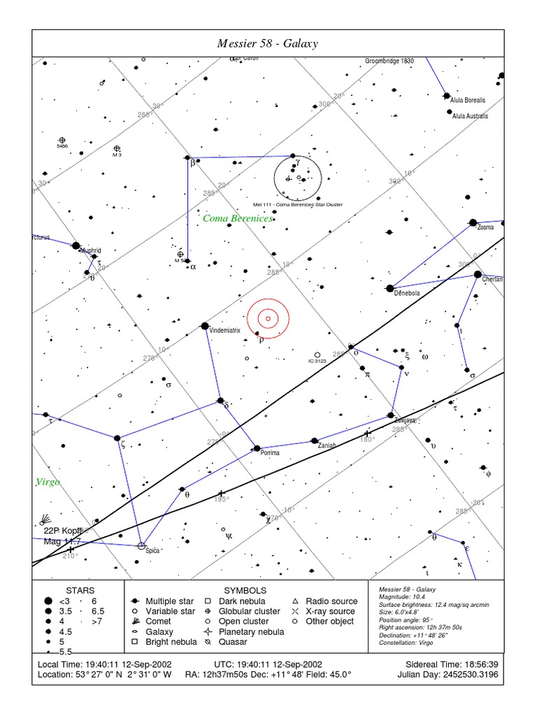 Messier 58 Galaxy Overview and Data | PDF