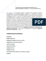 ATA DE CONSTITUIÇÃO DO DIRETÓRIO MUNICIPAL DO PT Do B