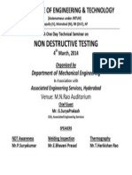 Non Destructive Testing: J.B.Institute of Engineering & Technology