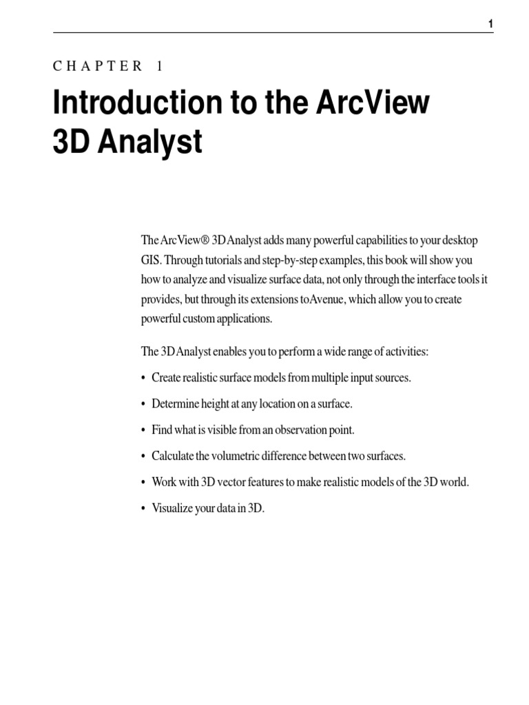 Introduction To The Arcview 3D Analyst | PDF