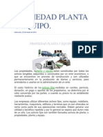 Propiedad Planta y Equipo: Clasificación, Contabilización y Depreciación