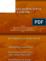 Pelaksanaan Penutupan Tambang