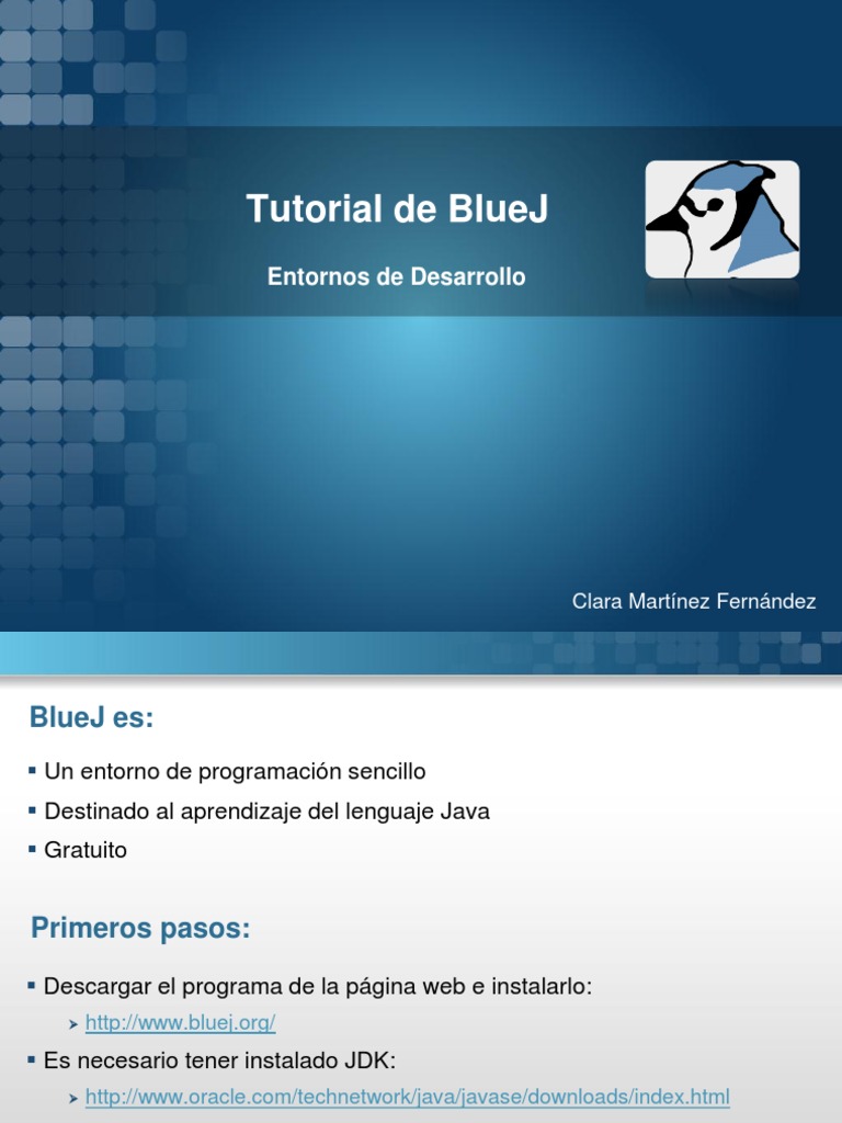 Tutorial BlueJ | PDF | Ventana (informática) | Point and Click