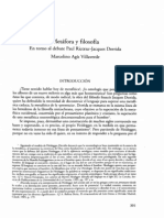 Metáfora y Filosofía. en Torno Al Debate Ricoeur-Derrida