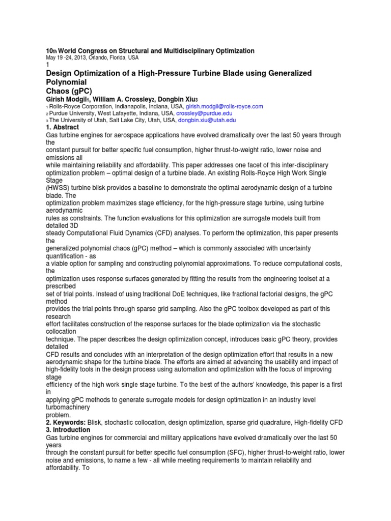 Blade Design | PDF | Mathematical Optimization | Gas Turbine