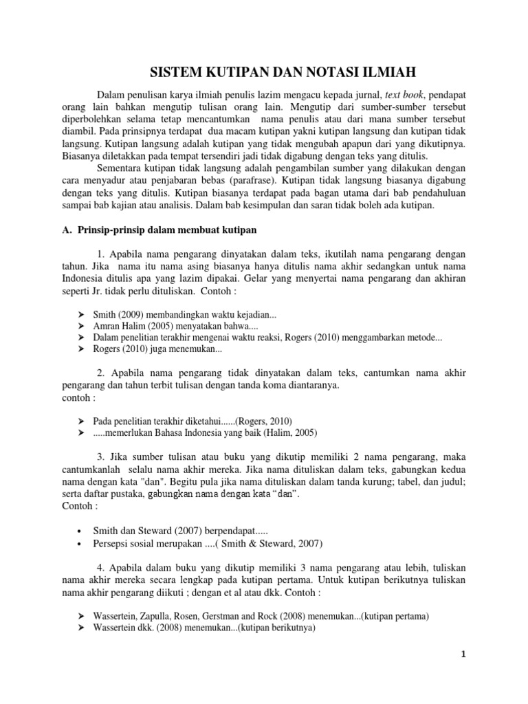 Teknik Kutipan Ilmiah