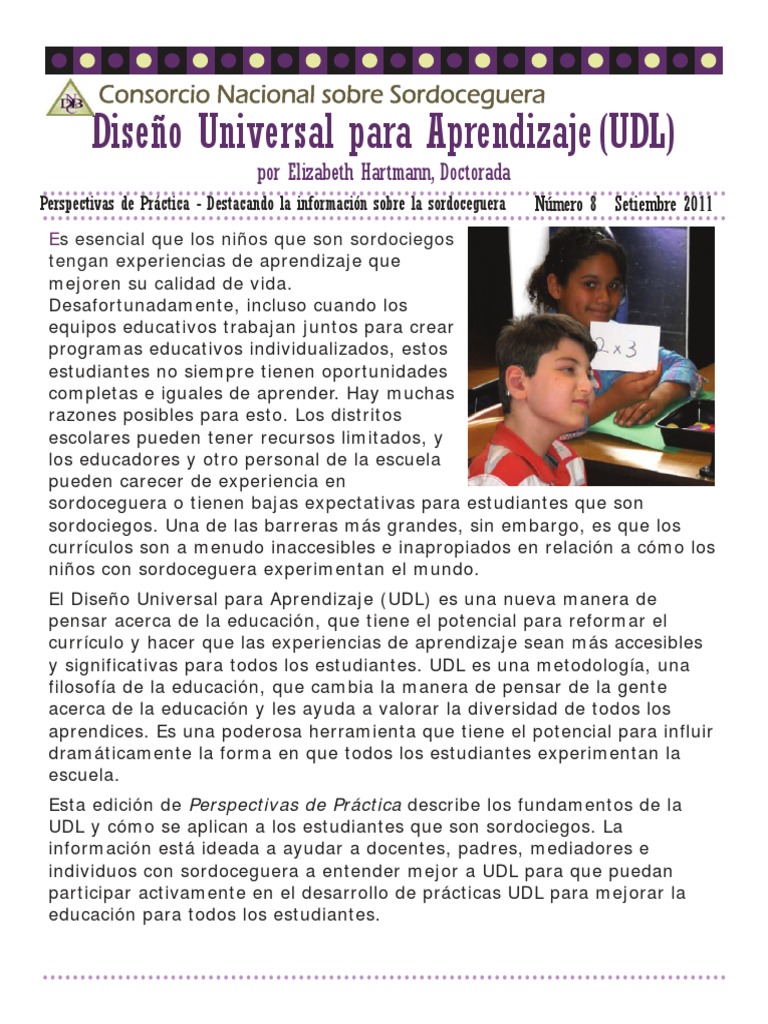 Diseño Universal para El Aprendizaje | PDF | Plan de estudios | Aprendizaje