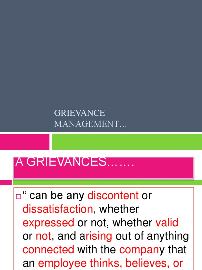 Grievance PDF Grievance PDF