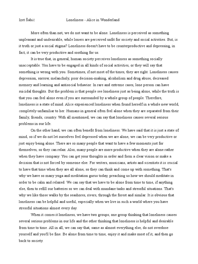 Alice in wonderland essay topics image