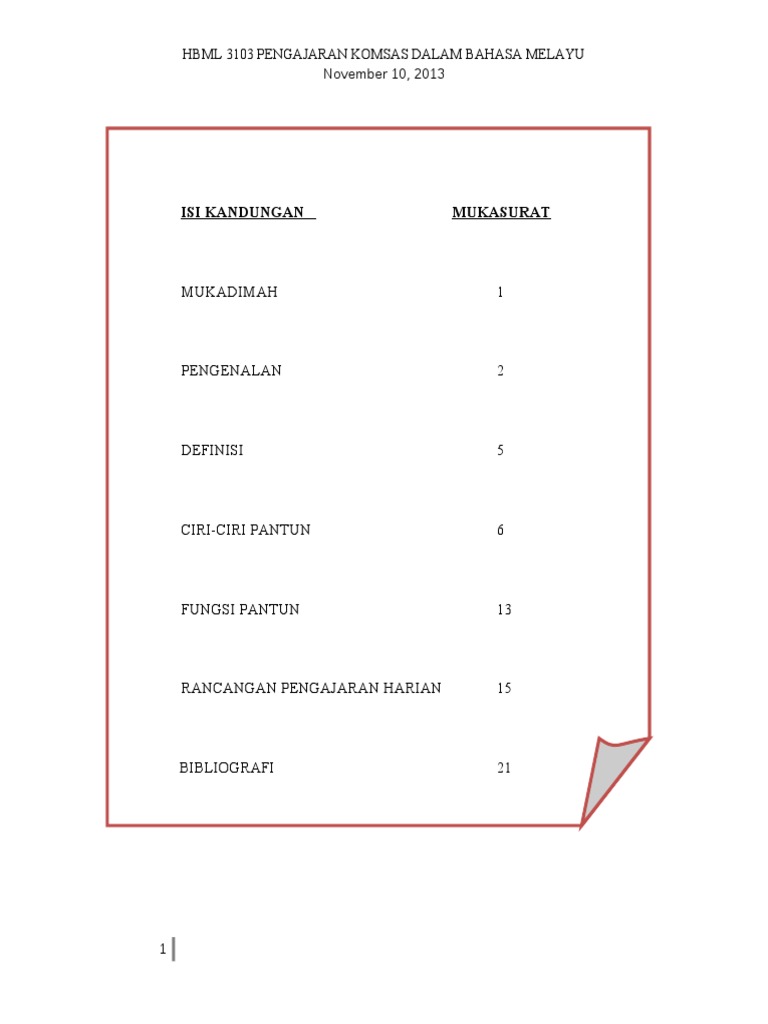 Asignment Bm Pantun