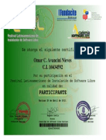 Certificado Flisol 2012 PDF