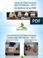 Levantamiento de Las Observaciones Unidad B8M-748