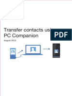 Transfer Contacts Using PC Companion In