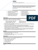 Food Services Manager Sample Resume