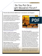 Sheet 12 - Planning an Education Forum