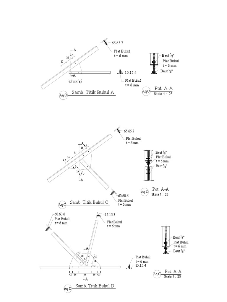 Detail Plat Buhul Jembatan 6 mm | PDF