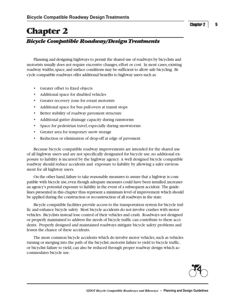 NJDOT Bicycle Roadway Design Guidelines | PDF | Cycling Infrastructure ...