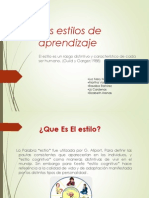 Las Diapositivas Estilos de Aprendizaje PDF