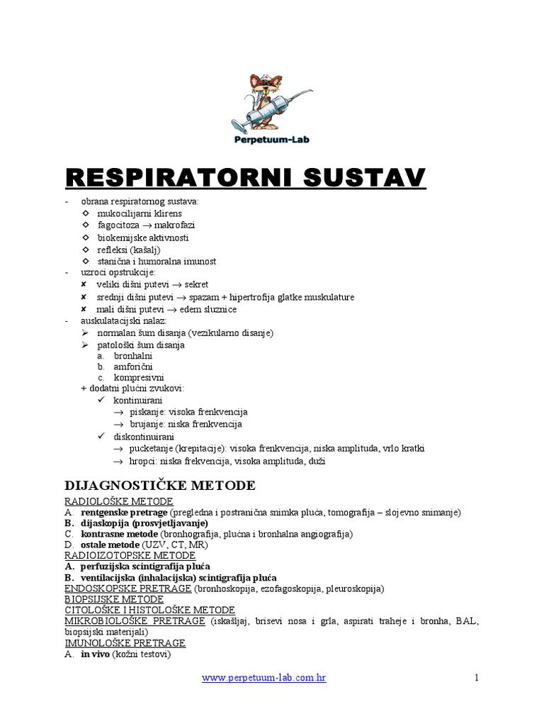 Respiratorni Sustav | PDF