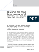 El Sistema Financiero en El Lenguaje Del Papa Francisco