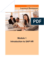 Introduction to SAP HR Module 1
