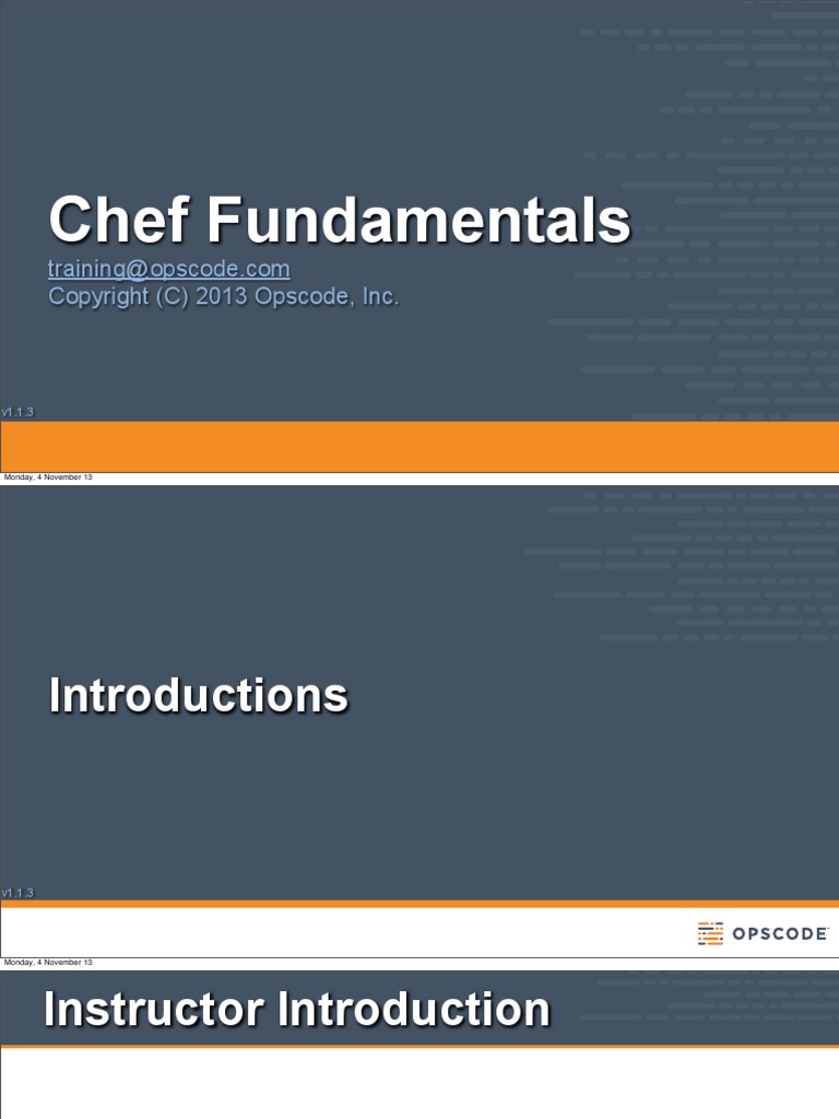 Chef Fundamentals v1.1.3 | PDF | Web Server | Internet & Web
