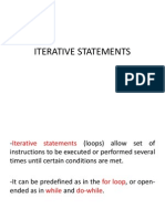 Iterative Statements