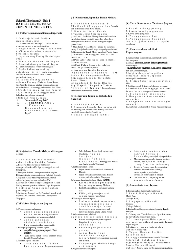 Sejarah Tingkatan 3  PDF