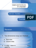Programming Concepts and Constructs (C Language) : Unit 4.8 - Function