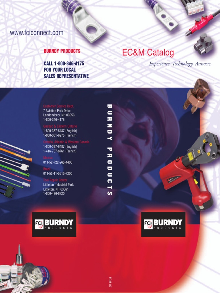 Burndy Catalog PDF Electrical Connector Screw