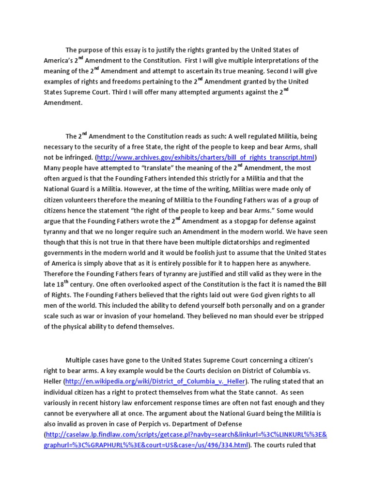 Arguments for the 2nd amendment image