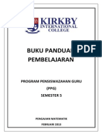 Buku Panduan Pembelajaran s5 (Matematik)