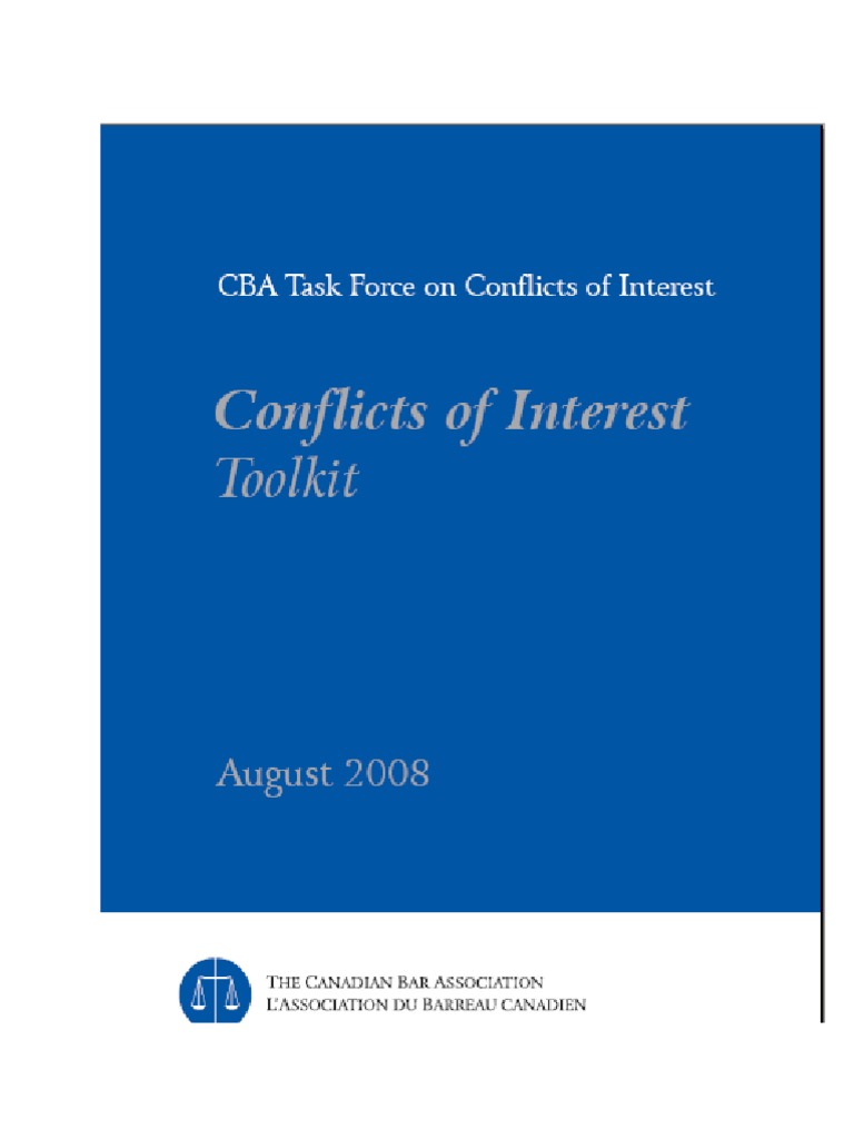 Conflicts Toolkit | PDF | Confidentiality | Conflict Of Interest