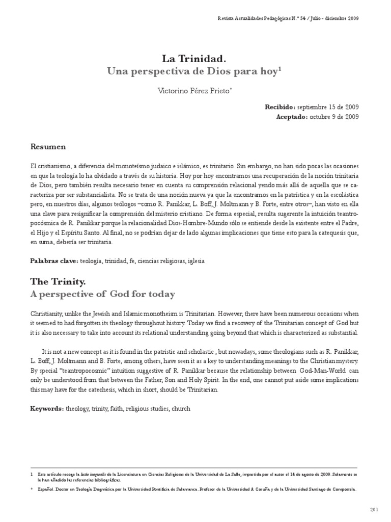 Redescubrimiento de la Trinidad en Teología | PDF | Trinidad | Dios
