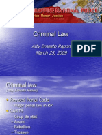 Criminal Law: Atty Ernesto Rapon March 25, 2009