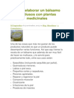 Cómo Elaborar Un Bálsamo Multiusos Con Plantas Medicinales