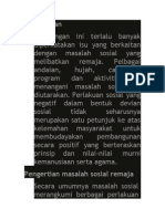 Masalah Sosial Dikalangan Remaja