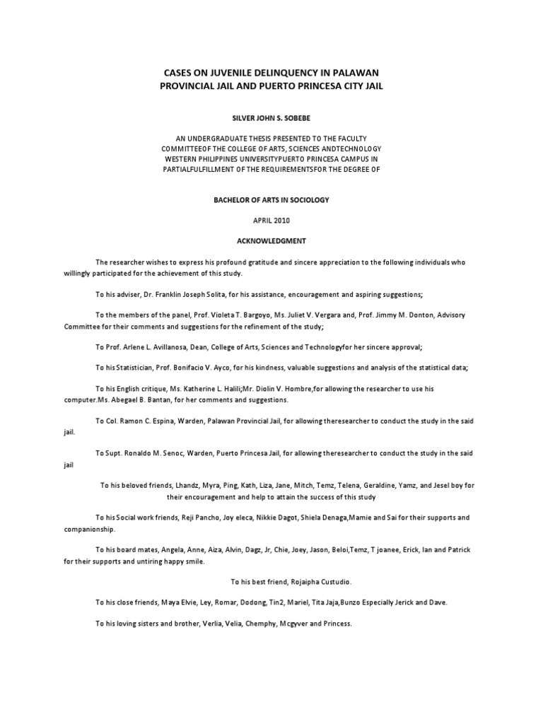 help on dissertation juvenile delinquency