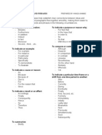 Transition Words and Phrases Prepared 