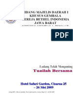 Sidang Majelis Daerah I Khusus Gembala Gereja Bethel Indonesia Jawa Barat Khusus Gembala Jemaat