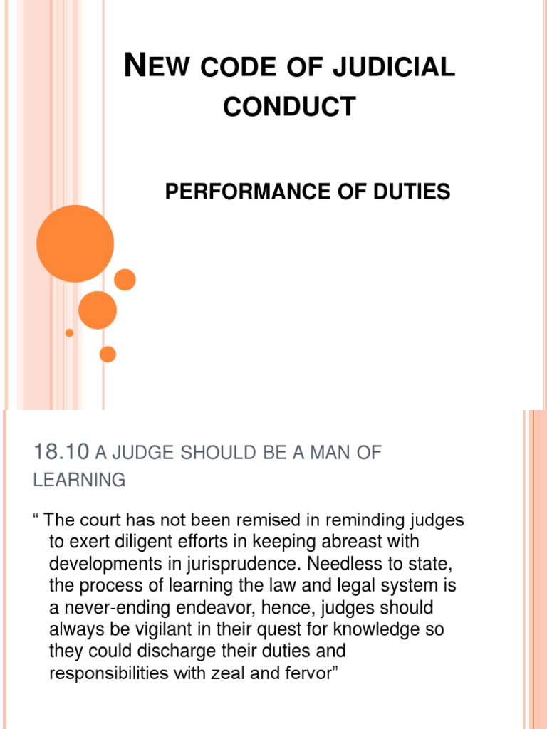 New Code of Judicial Conduct | PDF | Witness | Cross Examination