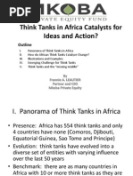 Download Roles of think Tanks in Africa by On Think Tanks SN211445871 doc pdf