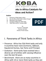 Roles of think Tanks in Africa